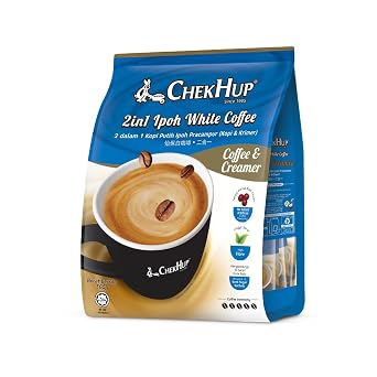 Chek Hup 2 In 1 Ipoh White Coffee & Creamer 12 Sachets ( 1 Pack )