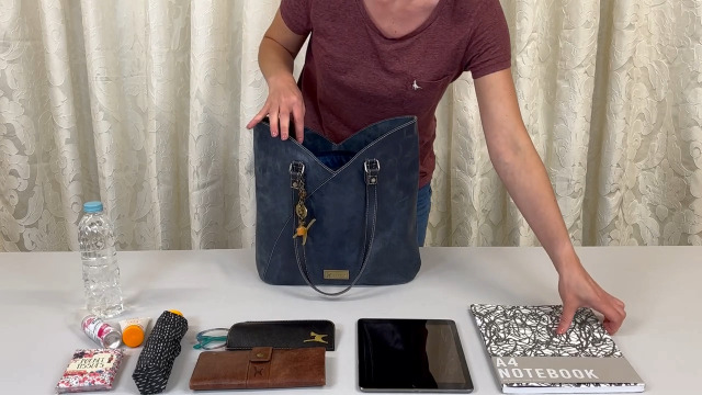 Karly grote gearceerd leren draagtas voor dames | Ralph Lauren® NL
