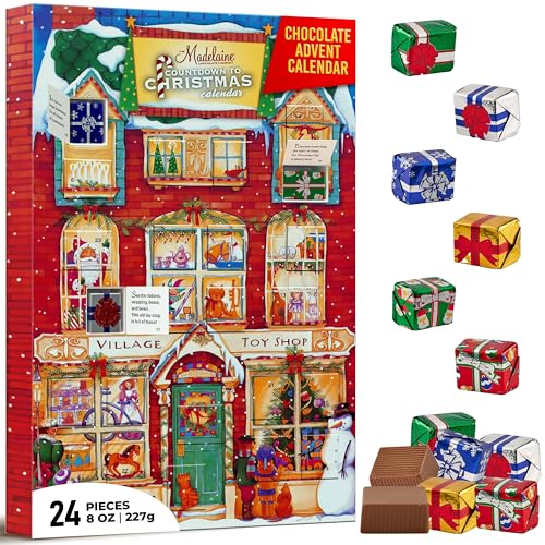 Madelaine Chocolate Advent Calendar With 24 Premium Milk Chocolates - 8 oz (227 grams)