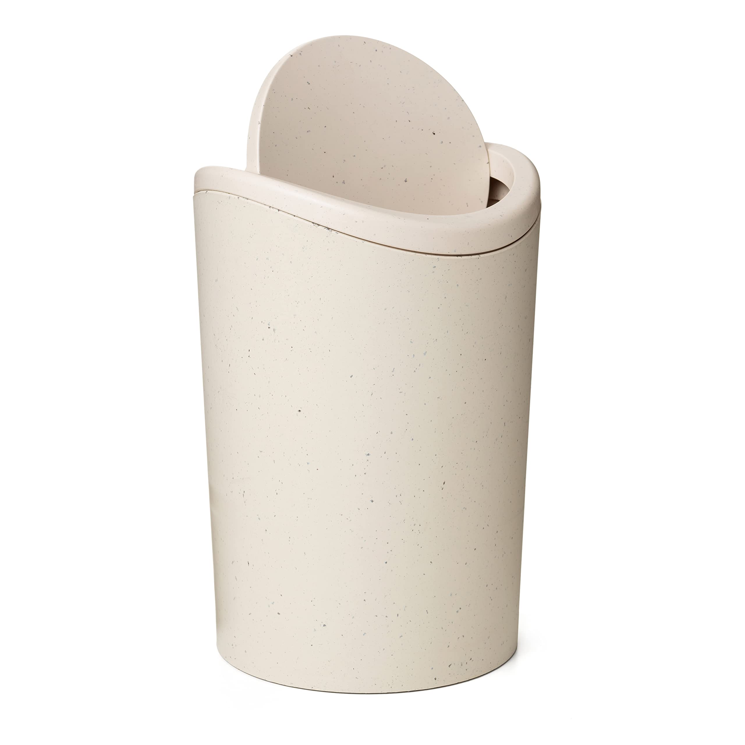 TATAY Poubelle Salle Bain 6L Couvercle Basculant Design Compact Moderne 19x19x28 cm