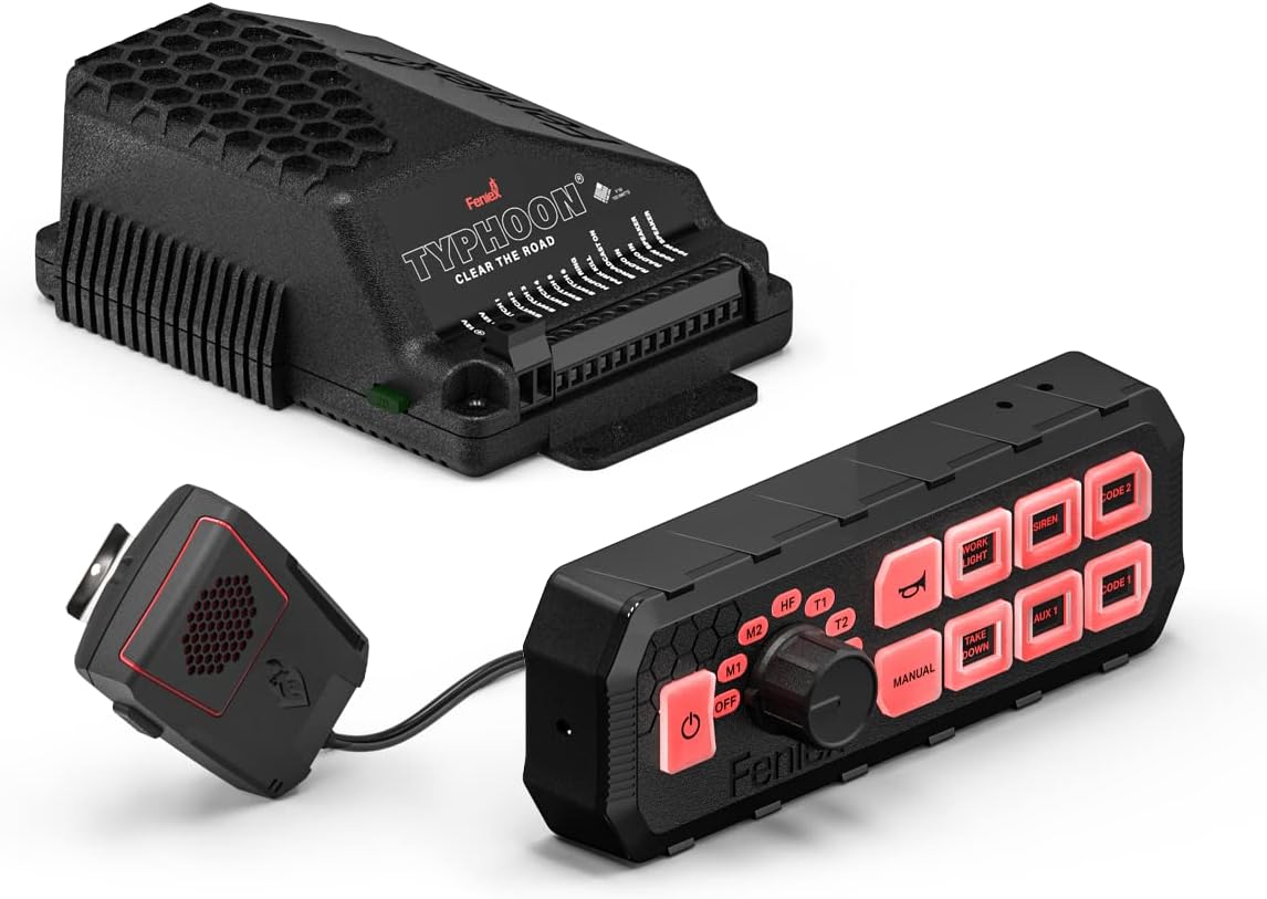 🔥 Cashback up to 70% Feniex Industries C-4017 Typhoon® Full-Function 100 Watt Siren & Controller