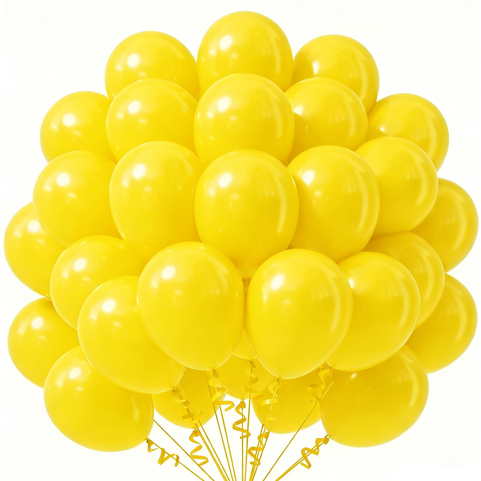 Yellow Balloons, 100pcs 12 Inch Yellow Latex Balloons, Perfect for Birthday, Spring Event, Baby Shower, Anniversary, Garden Gathering, Celebration Events & Warm Bright Party Decorations