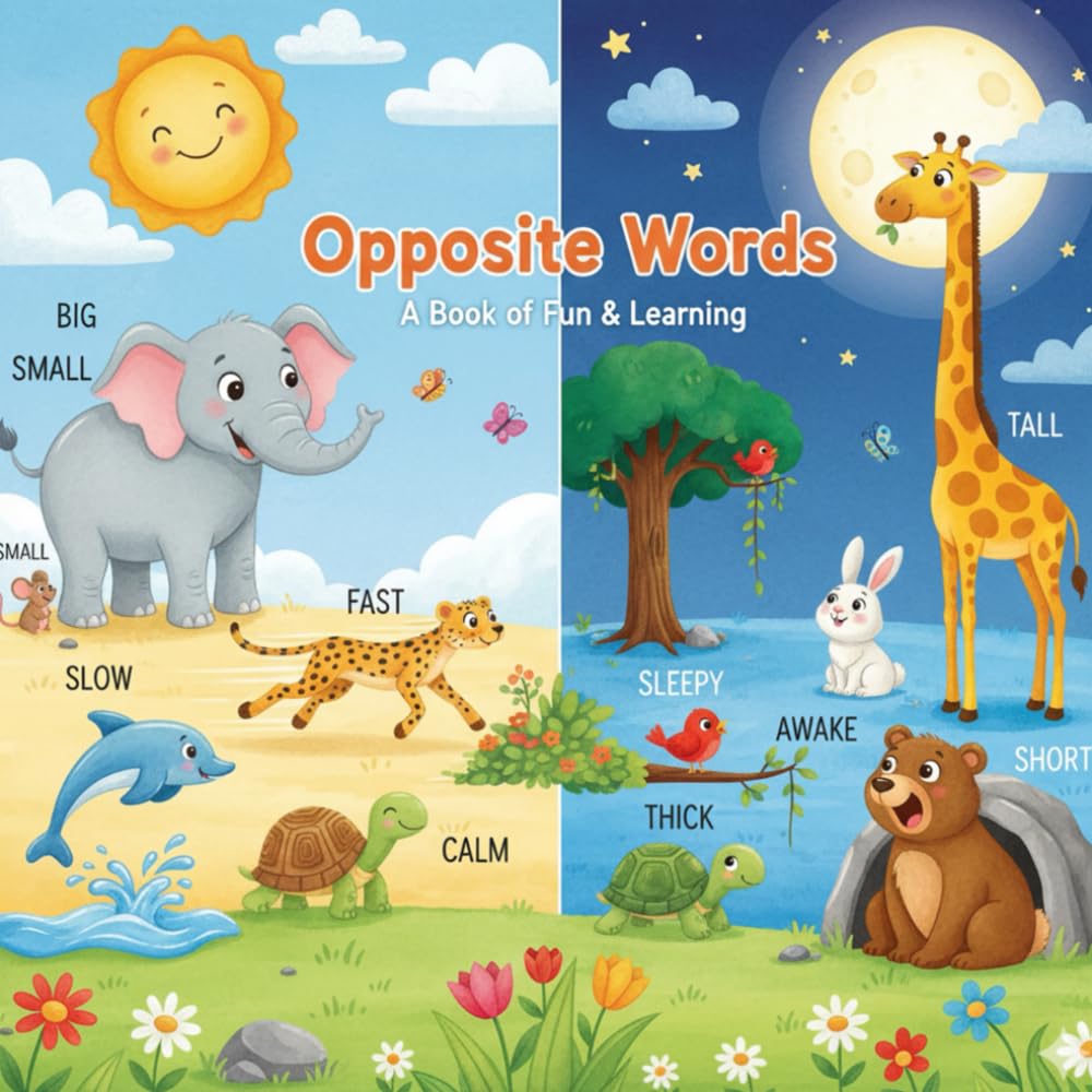 OPPOSITE WORDS: Learn Opposites with Fun Animals