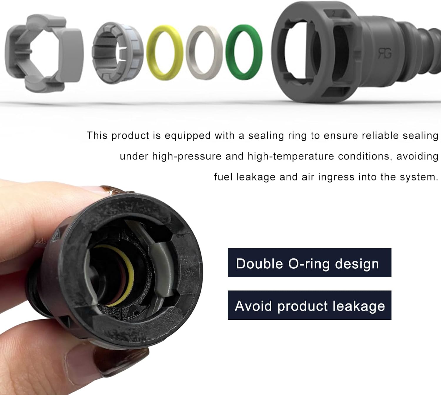 2 PCS Fuel Line Quick Connector, 1/2 SAE to 1/2 Nylon Tubing Straight Fuel Line Connector, Bundy Female to Hose Barb Straight Fitting Quick Plugs for Most Vehicles