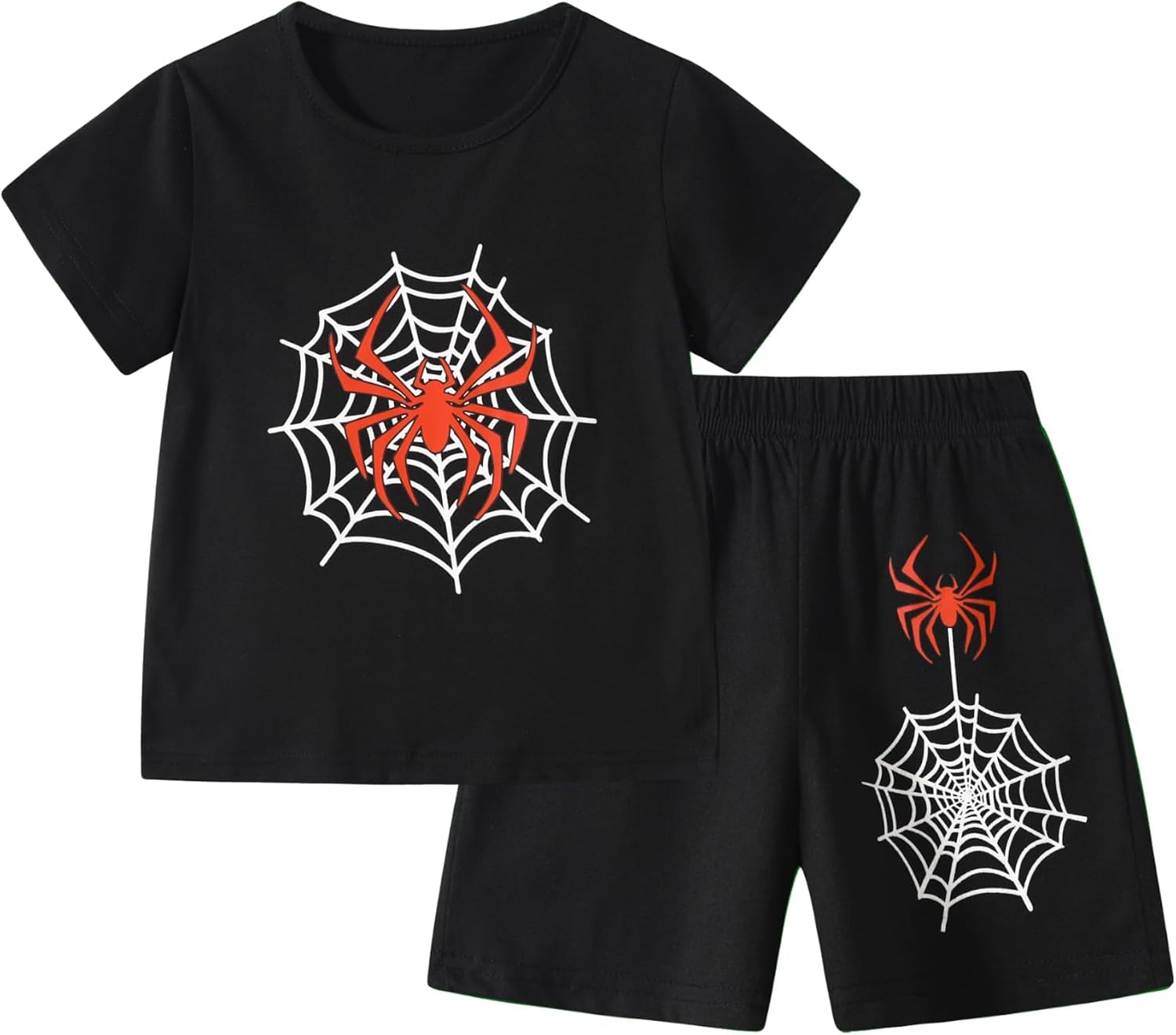 Boys' Shorts Set 6 Pieces Short Sleeve Tee T-Shirt and Shorts Set Boys Outfits Clothing Set 4-12Y