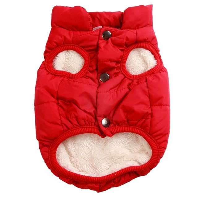 JoyDaog - Chaqueta de perro con forro polar de 2 capas para invierno y clima frío, extra suave, a prueba…
