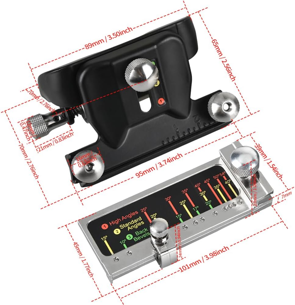 Precise Fixed Angle Honing Guide Manual Sharpener Angle Adjustable Metal Woodworking Grinding Tool for Efficient and Accurate Blade Sharpening for Woodworking Professionals and
