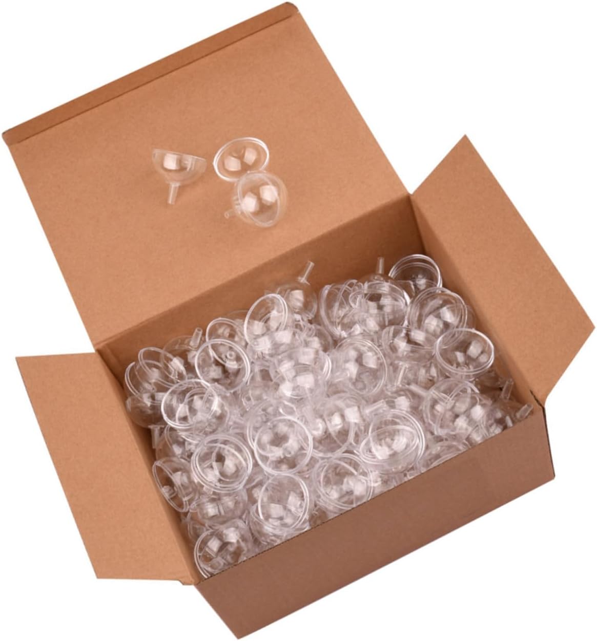 PLAFOPE 100pcs Plastic Chocolate Wrapper Cups for Candy Bouquet Decoration Transparent Air-Corn Design for Valentine Day and Wrapping