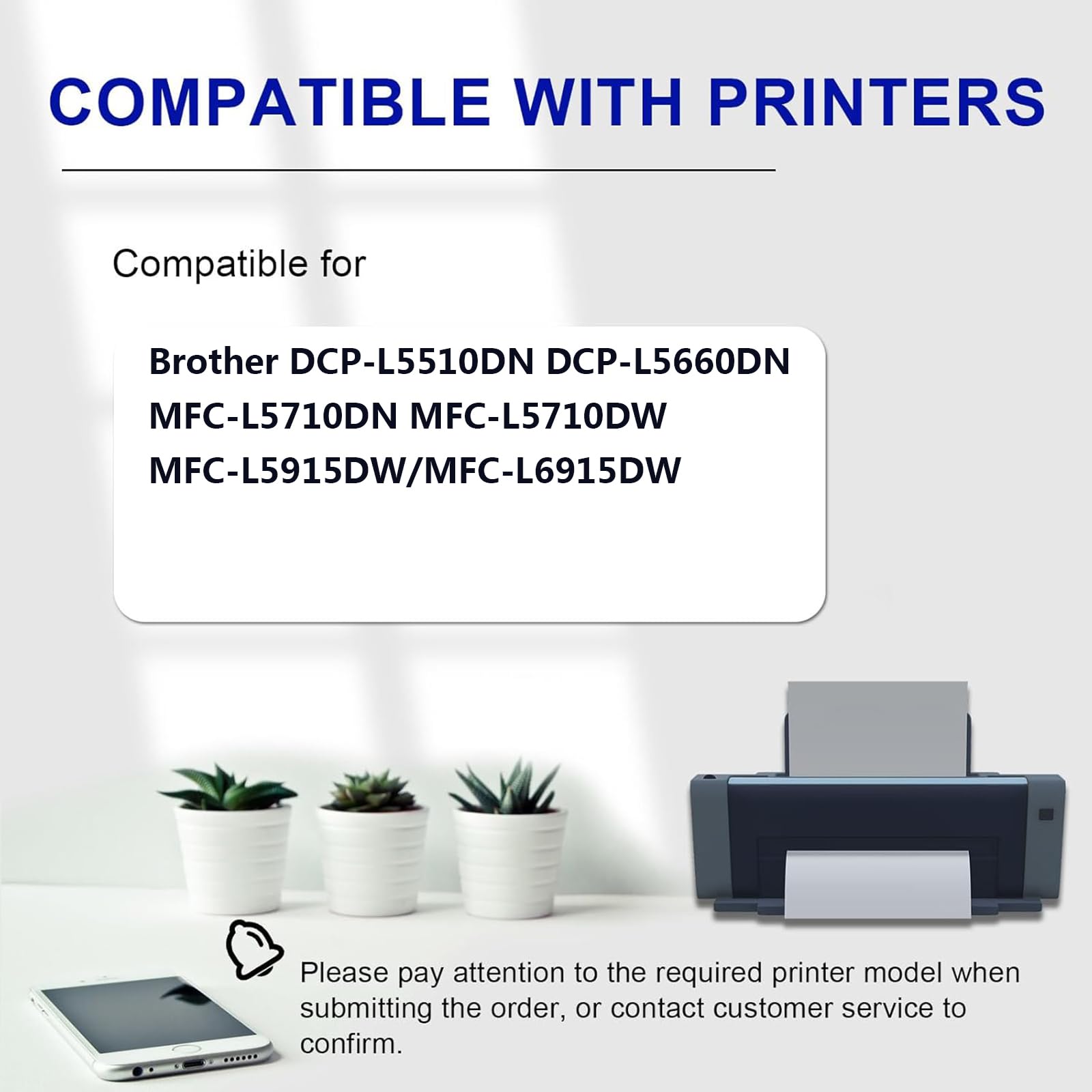 DR-3600 Tambour DR-3600 Compatible pour Brother DCP-L5510DN DCP-L5660DN MFC-L5710DN MFC-L5710DW MFC-L5915DW MFC-L6915DW Imprimantes, Transparent et Durable,Black-1 Pack