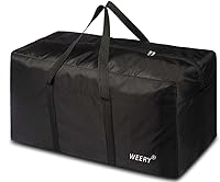 WEERY Extra Large 96L Foldable Waterproof Duffle Bag - Lightweight Travel Duffel for Men Women, Black