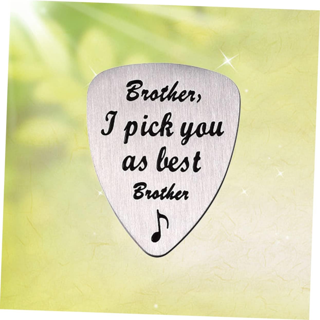 Hemoton Titanium Steel Letter Carved Ukulele Pick Guitar Accessory for Musicians and Unique Music image 5