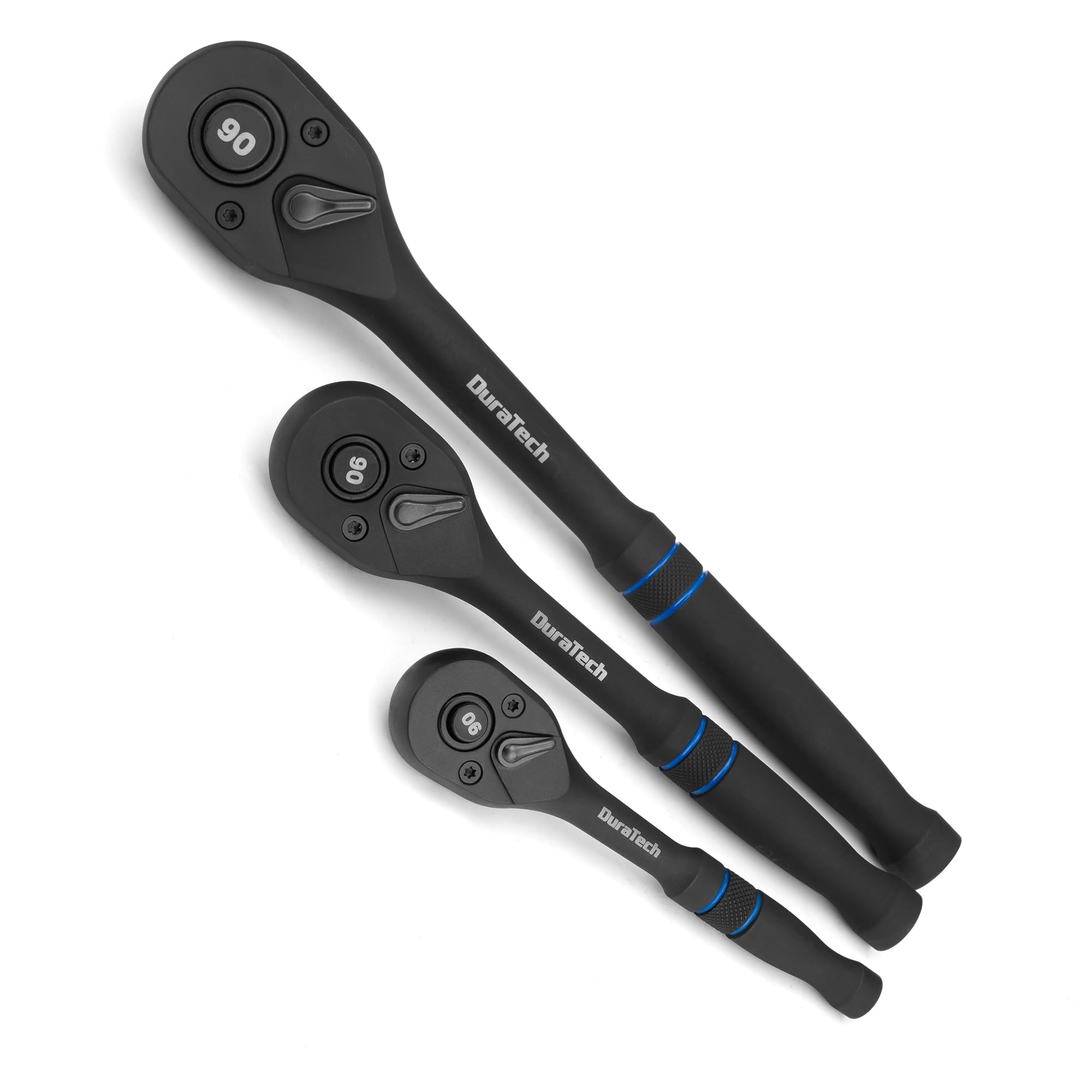 DURATECH 3-Piece Drive Ratchet, 90-Tooth Quick-release Ratchet Wrench