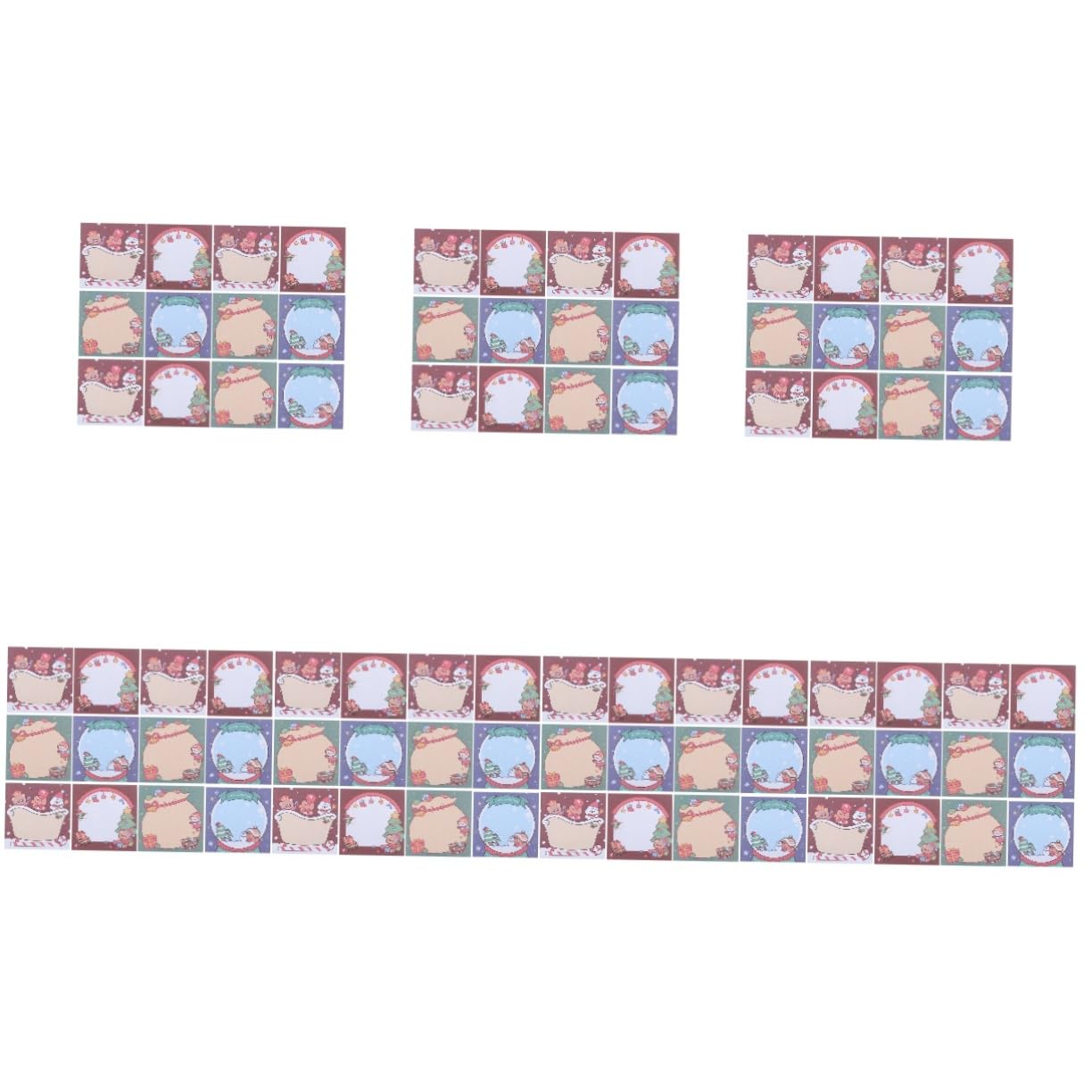 STOBOK 84stücke Xmas Sticky Memo Pads Weihnachtsnotizen Selbstklebende Notizzettel Für Schule Und Büro Dekorative Schreibwaren Praktische Haftnotizen Verschiedenen Designs