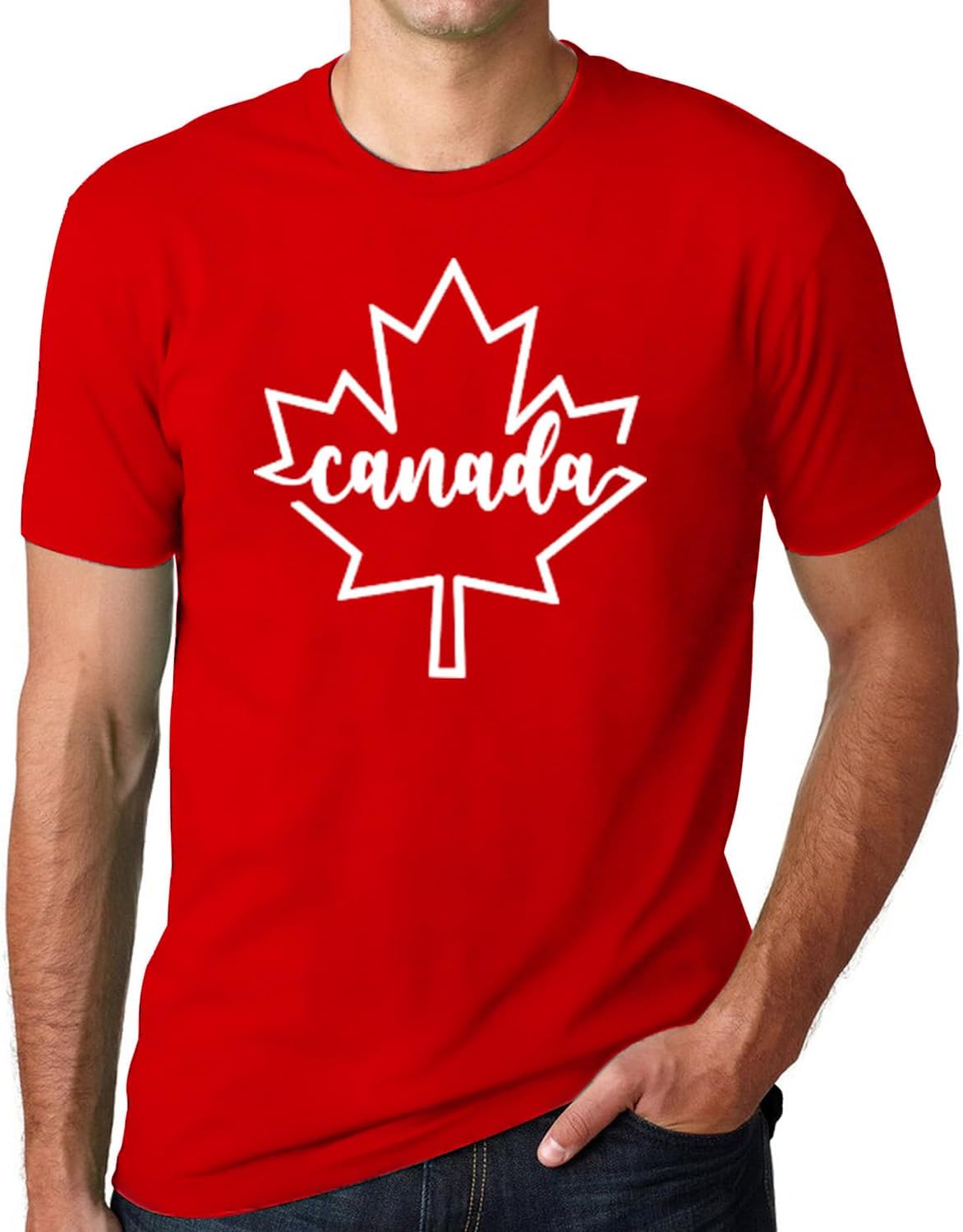 Mans Canada Shirts Canada Day Flag Short Sleeve Maple Leaf Tee Top