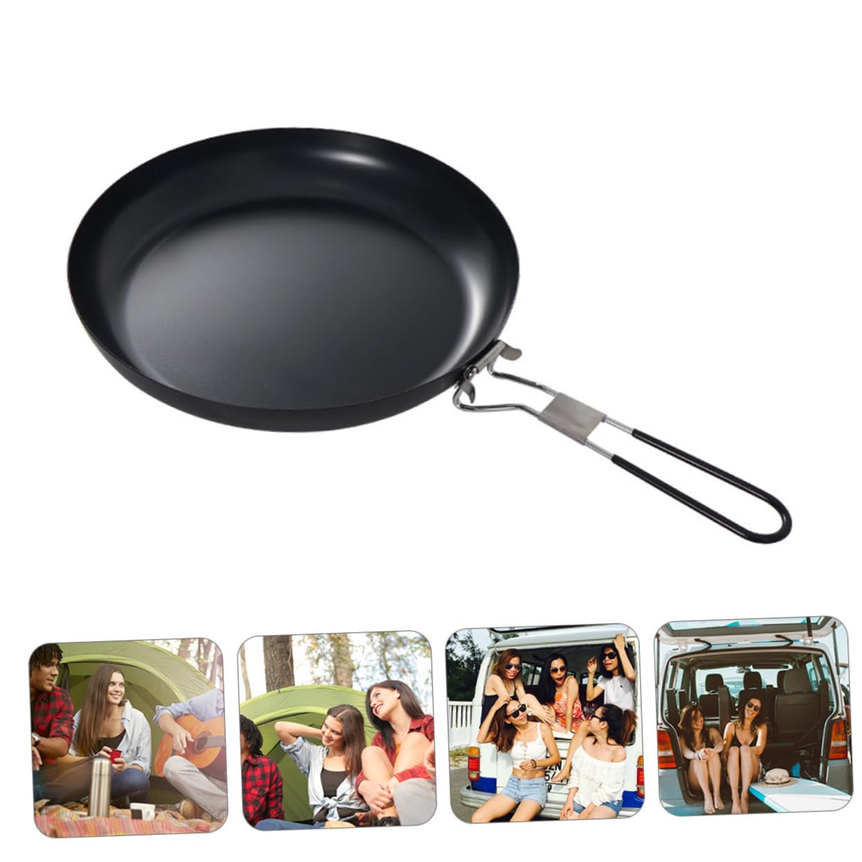 Bratpfannen, 3 Stück, 9 Bratpfannen, Grillpfannen for Backofen, Induktionskochfeld, Campingpfannen, gebratenes Campingkochgeschirr, Camping-Grillpfanne, Mini-Wok, Herd, Grillpfanne