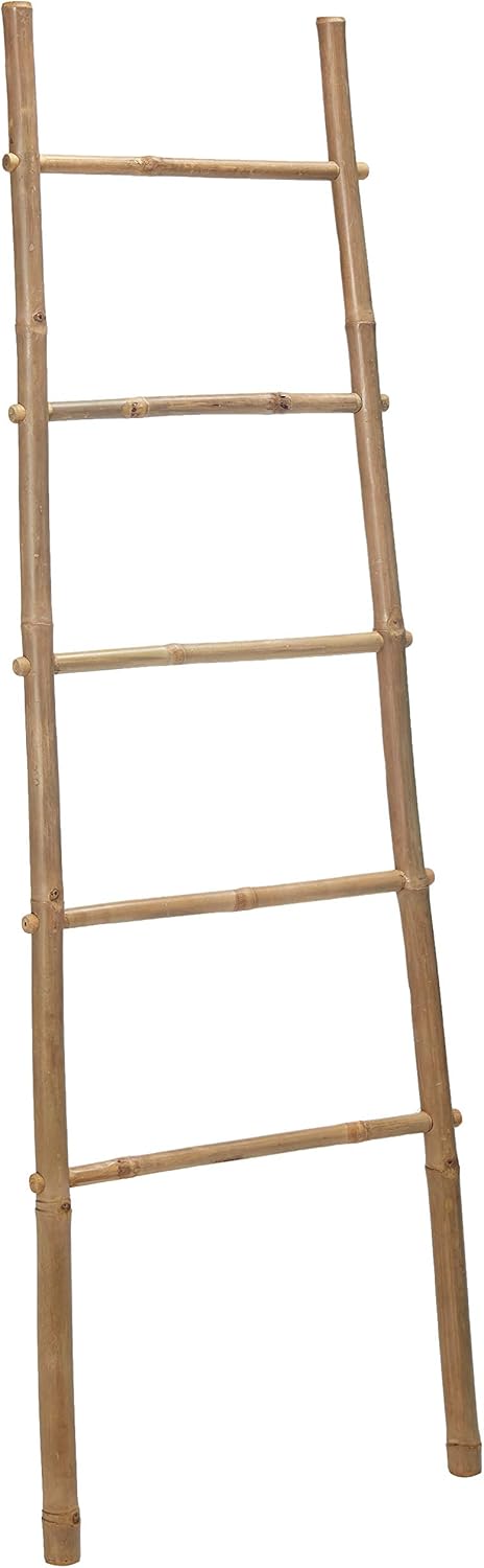 Master Garden Products Bamboo Ladder Rack, 60H, Yellow