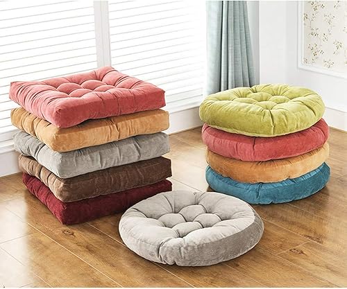 Miniatura 4 de Tiita Cojines para Sillas de InteriorExterior de 22" x 22" Cojín de Asiento Juego de 2 Almohadillas Cuadradas para Sillas para Sentarse Patio Jardín