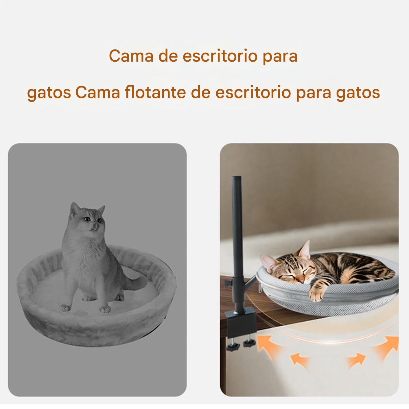 Hamac De Bureau pour Chat Nid De Repos Doux Et Amovible