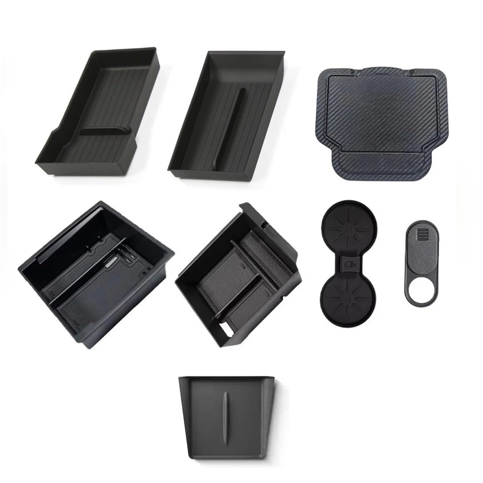 AWGNTQQ Car Armrests For Tesla For Model Y For Model 3 2025 Center Console Organizer Set(8PCS)