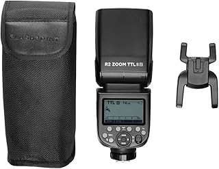Flashpoint Zoom II AA R2 TTL On Camera Flash Speedlight for Nikon, 76ws 2.4GHz 1/8000s HSS Speed Light with 0.1-2.6s Recycle Time, 4X AA Alkaline 1.5v LR6 Batteries, 330 Full-Power Flashes