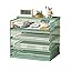 4-Tier Large-Capacity Paper Organizer, Clear Stackable Desk - View #7