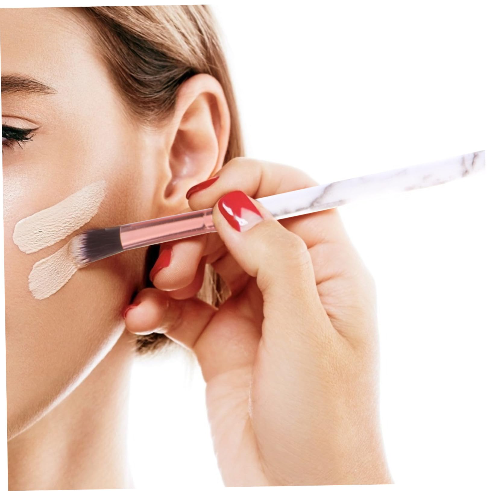 MAGICLULU Set Di 45 Pennelli Per Il Trucco Con Manico in Marmo E Setole in Nylon Set Di Pennelli Per Cosmetici Per Donne Uso Quotidiano E Quotidiano