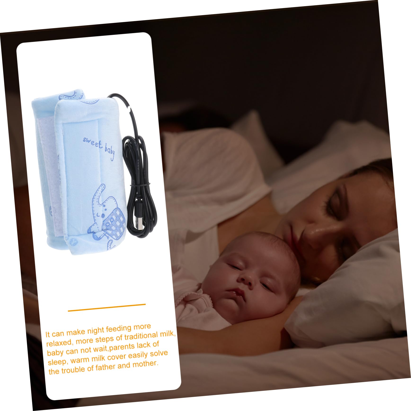 TOYANDONA 3 Piezas Tapa Botella Portátil Tapa del Termostato Bolsa Protección Botella Tapa Biberón Bolsa Protectora USB Bebé