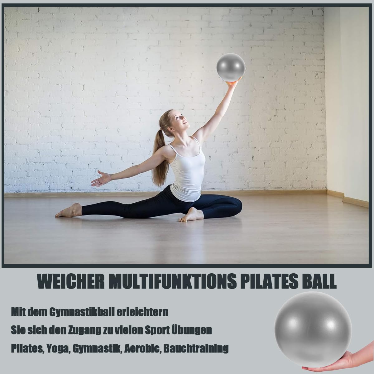 Ballon De Gymnastique,Balles De Yoga Et De Gymnastique, 25cm, équipement De Sport, D'équilibre