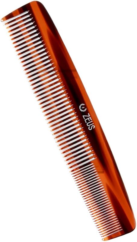 Pente ZEUS para Barba e Bigode, Modelo Tradicional com Corte de Serra, 19,05 cm (C11)