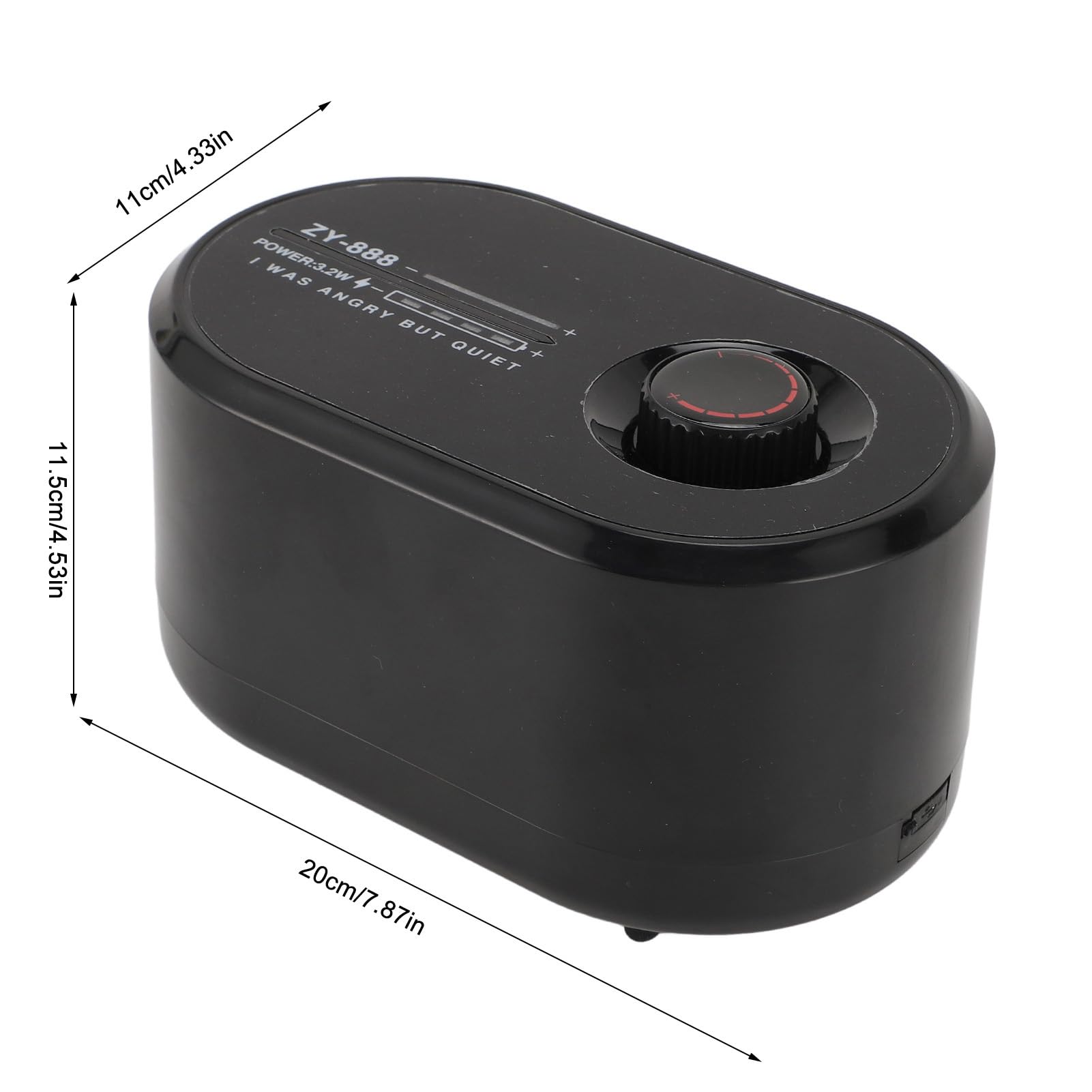 Pompa Ad Aria per Acquario, Batteria 4400 MAh, Efficiente | Pompa per Ossigeno con Flusso D'aria Regolabile Silenziosa per Acquari, Super Silenziosa, Compatta