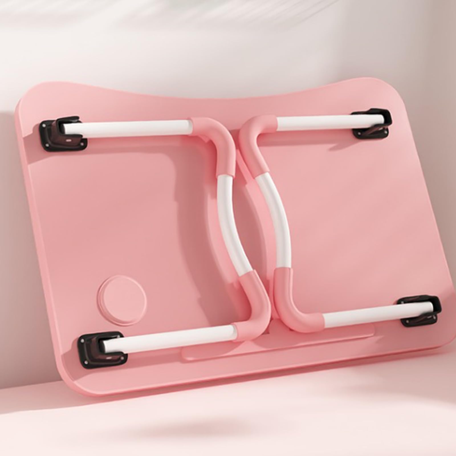 Tavolino Pieghevole da Letto con Porta Bicchiere E Leggio for Tablet, 60x40 Cm, Salvaspazio, Facile da Trasportare, Ideale for Soggiorno, Camera, Aree Relax E Smart Working(White,70 * 48 * 28cm)