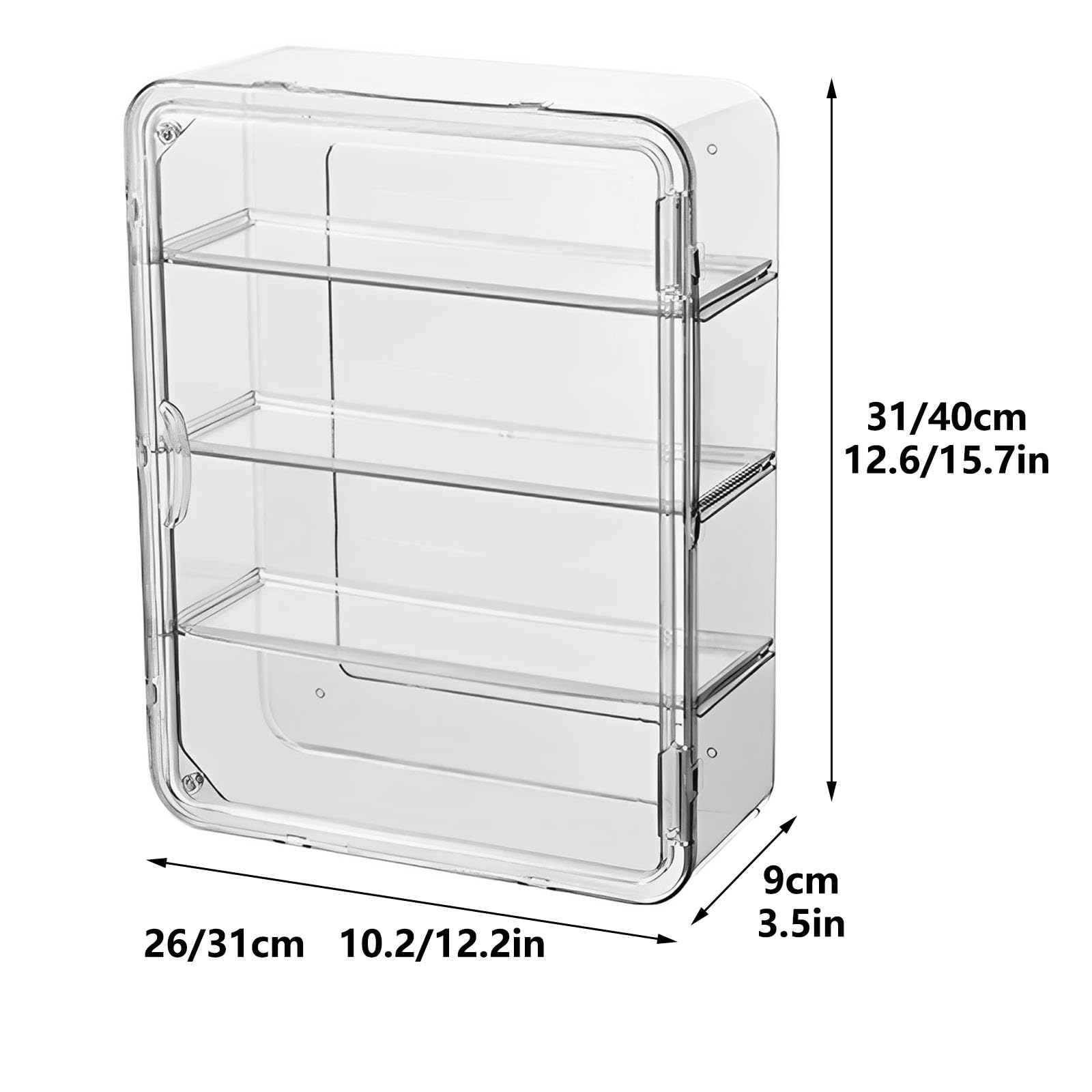 Scaffale multistrato da cucina, mobiletto rimovibile da parete per bagno, soggiorno e camera da letto, salvaspazio sopra il WC (26 x 9 x 32 cm)