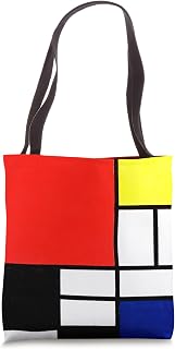 Mondrian Composition with Red, Yellow, Blue, and Black Tote Bag
