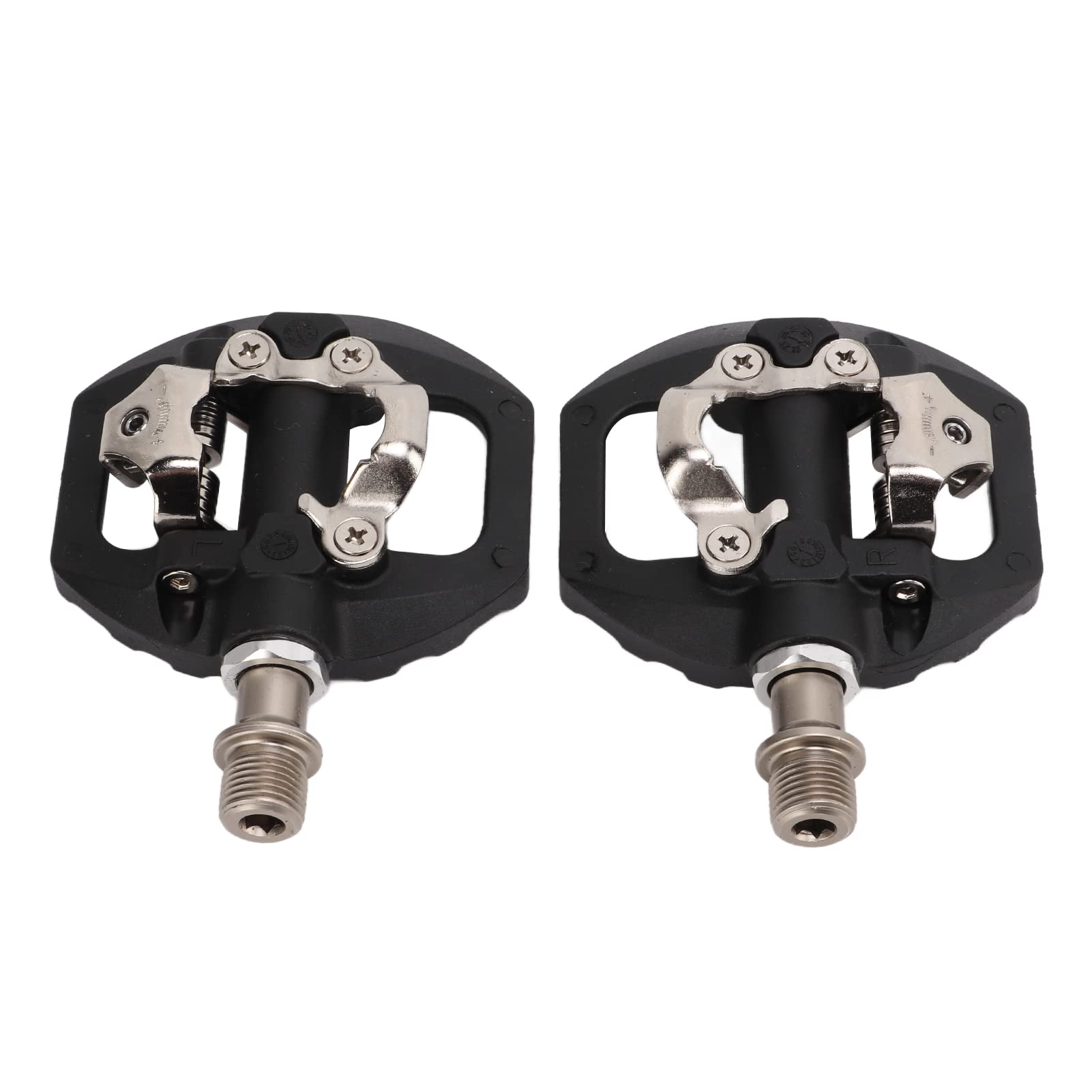 KIMISS Pedal Multiusos de Plataforma de Doble Cara para Bicicleta de Montaña - Pedales Sellados sin Clip con Tacos para Bicicleta de Carretera, Fácil Conversión de Modo sin Clip a Plano