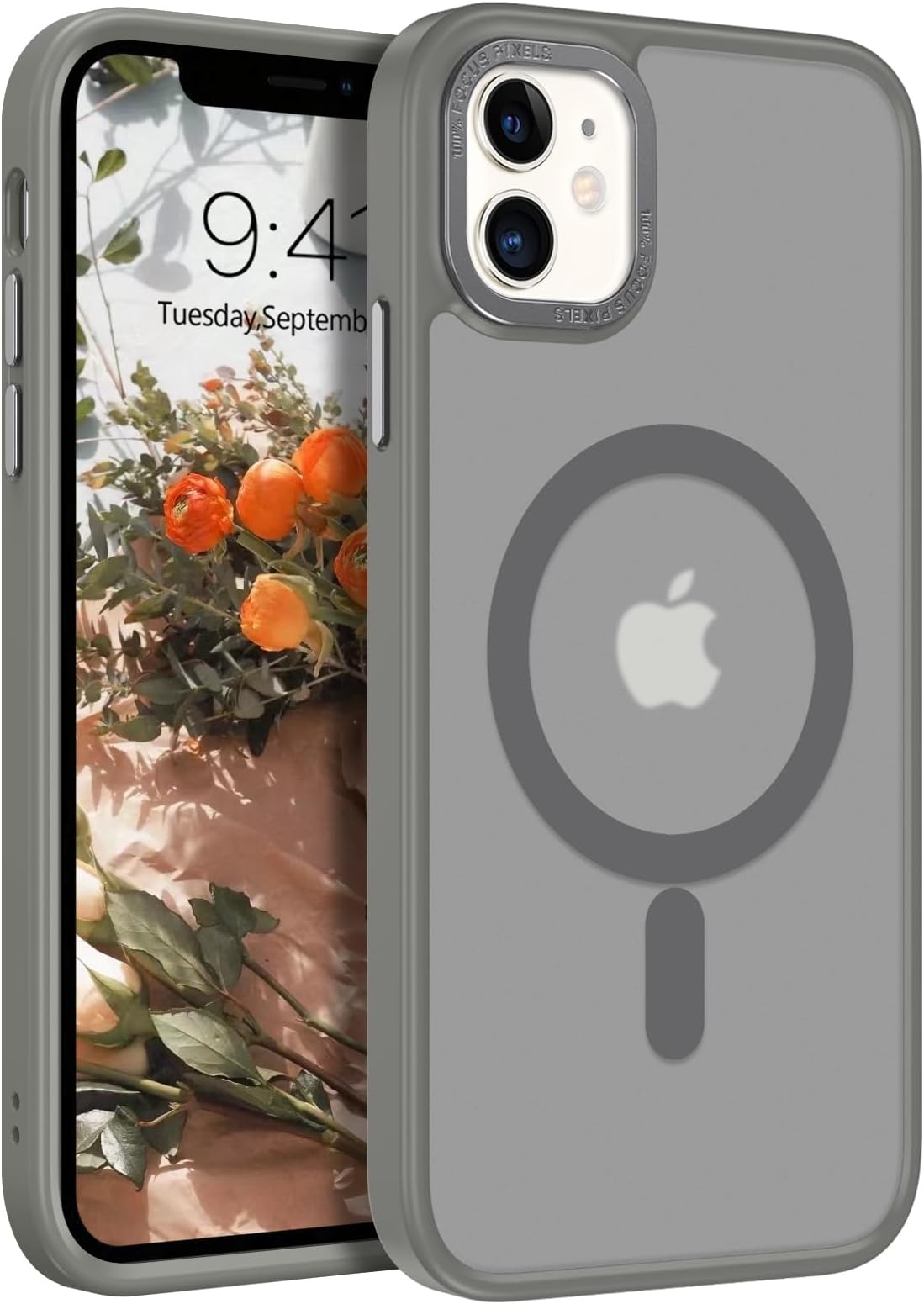 BENTOBEN for iPhone 11 Phone Case, Phone Case iPhone 11 Magnetic Case [Compatible with Mag Safe] Translucent Matte Slim Shockproof Anti-Fingerprint Protective Cover for iPhone 11 6.1’’ Grey