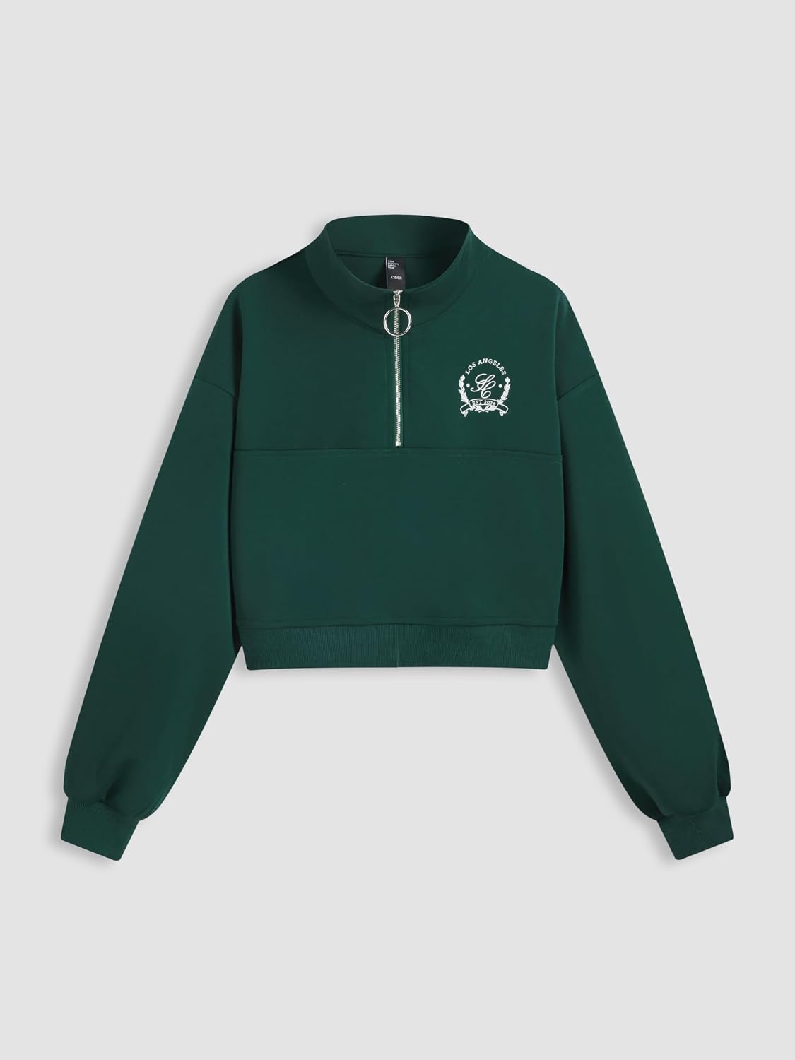 CIDER Womens Sweatshirt Half Zip Pullover Cropped Long Sleeve Graphic Zip Up Casual Fall Winter Outfits