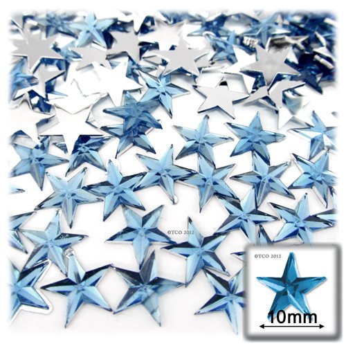 The Crafts Outlet 144Pc Loose Flatback Acrylic Rhinestones Star 10Mm - 46Ss Flatback Crystal Clear #TOP2