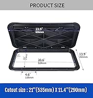 Vista 5 de Smartmarine - Escotilla y tapa de acceso para barco, 24 x 14 pulgadas, color negro y blanco