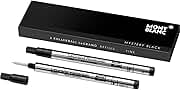 Mont Blanc Rollerball Refill, Legrand Fine, 2X1, Mystery Black (105166)
