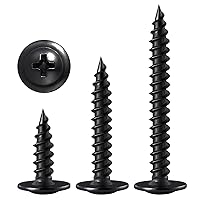 Vista 4 de Tornillos para madera de cabeza segmentada Phillips, metal autorroscante rápido, 100 unidades, de 2 pulgadas, #10, negro