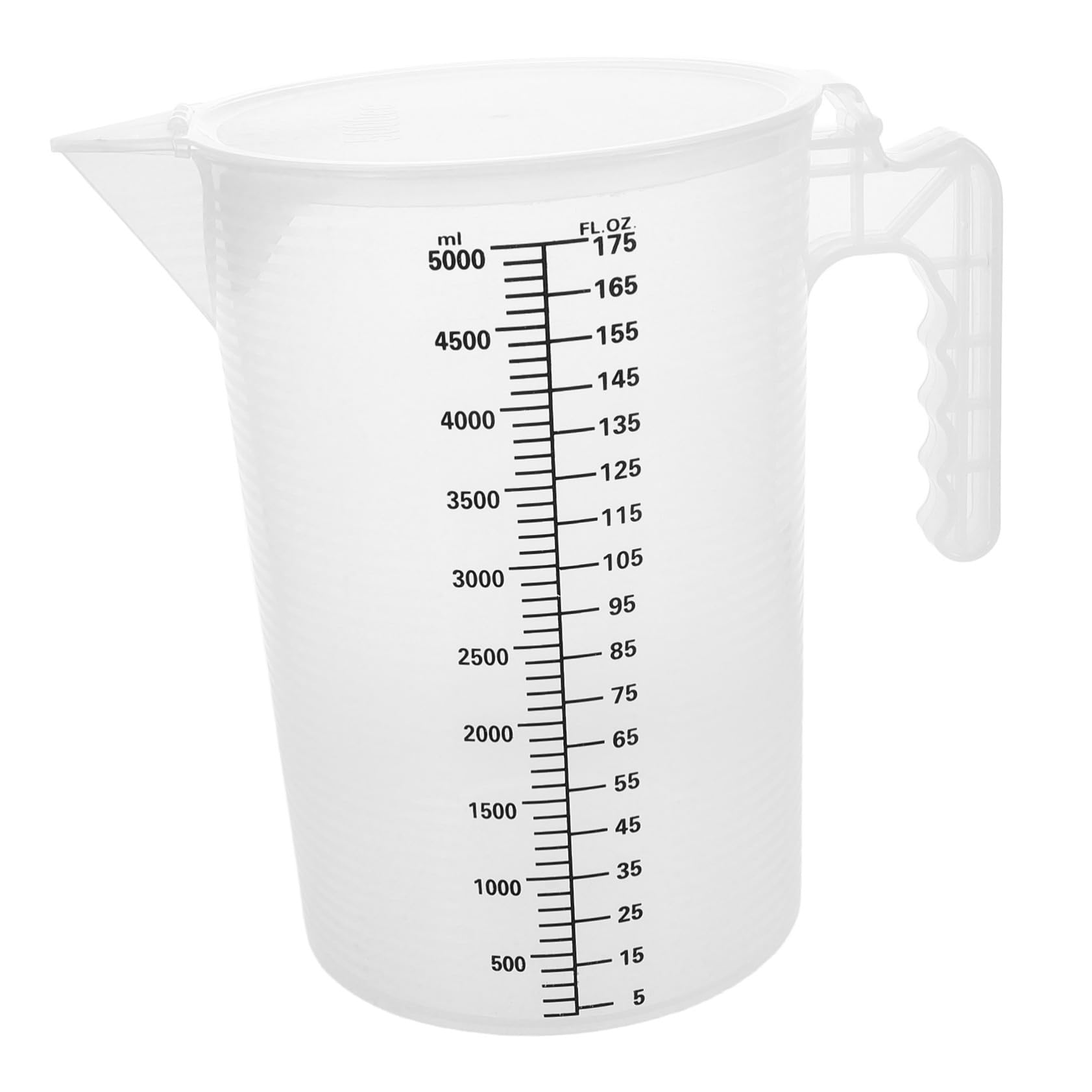 Messbecher mit Deckel mit Präziser Skala Transparent 5 L PP für Gewerbe