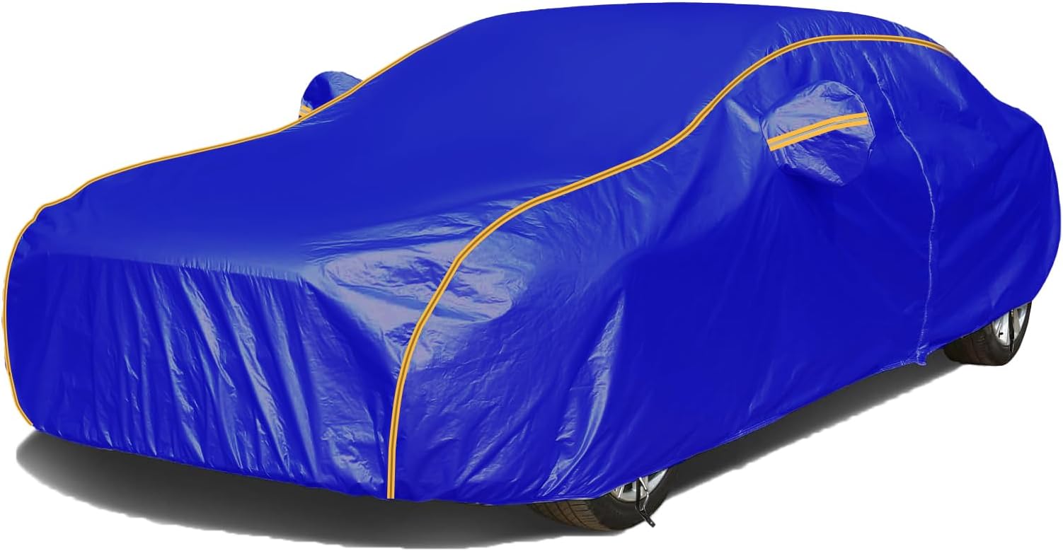 Waterproof Car Cover for Maserati Shamal 1989-1996 Custom-fit Vehicle Cover All Weather Sun Rain UV Dust Snow Protection Outdoor with Door Zipper