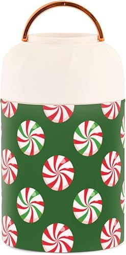 Miniatura 2 de Christmas Candy Dots Food Jar with Spoon Stainless Steel Vacuum Insulated Food Container 17 oz Food Flask for Adults