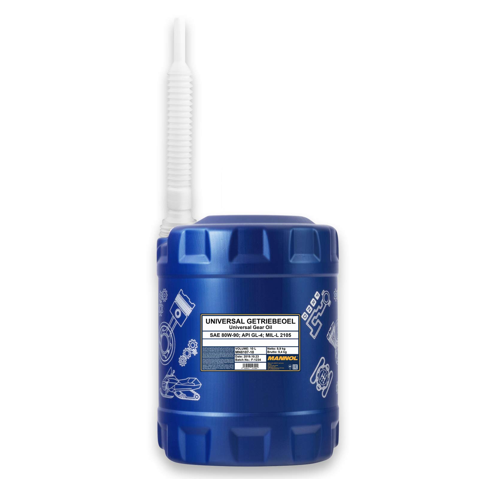 MANNOL Universal Getriebeoel 80W-90 API GL 4 Schaltgetriebeöl + Öl Auslaufschlauch