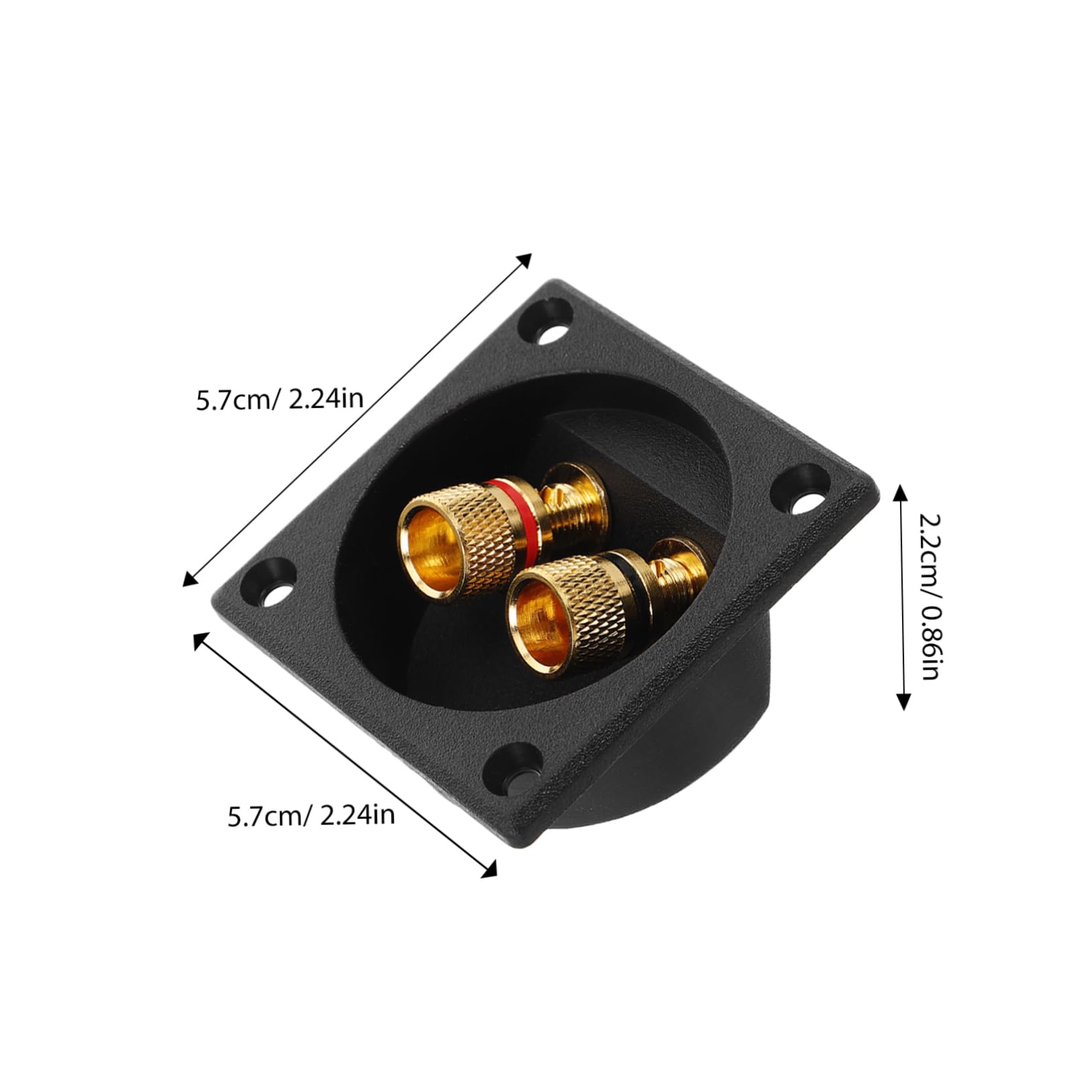 HAPINARY 2Pcs Speaker Box Terminal Cups Durable Audio Junction Box Connectors Easy Installation for Subwoofer and Car Audio Systems Compatibility