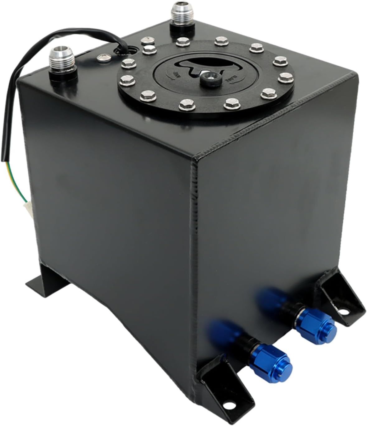 labwork Aluminum Fuel Tank Black 2.5 Gallon Drifting Fuel Cell Gas Tank+Level Sender Coated Aluminum Racing