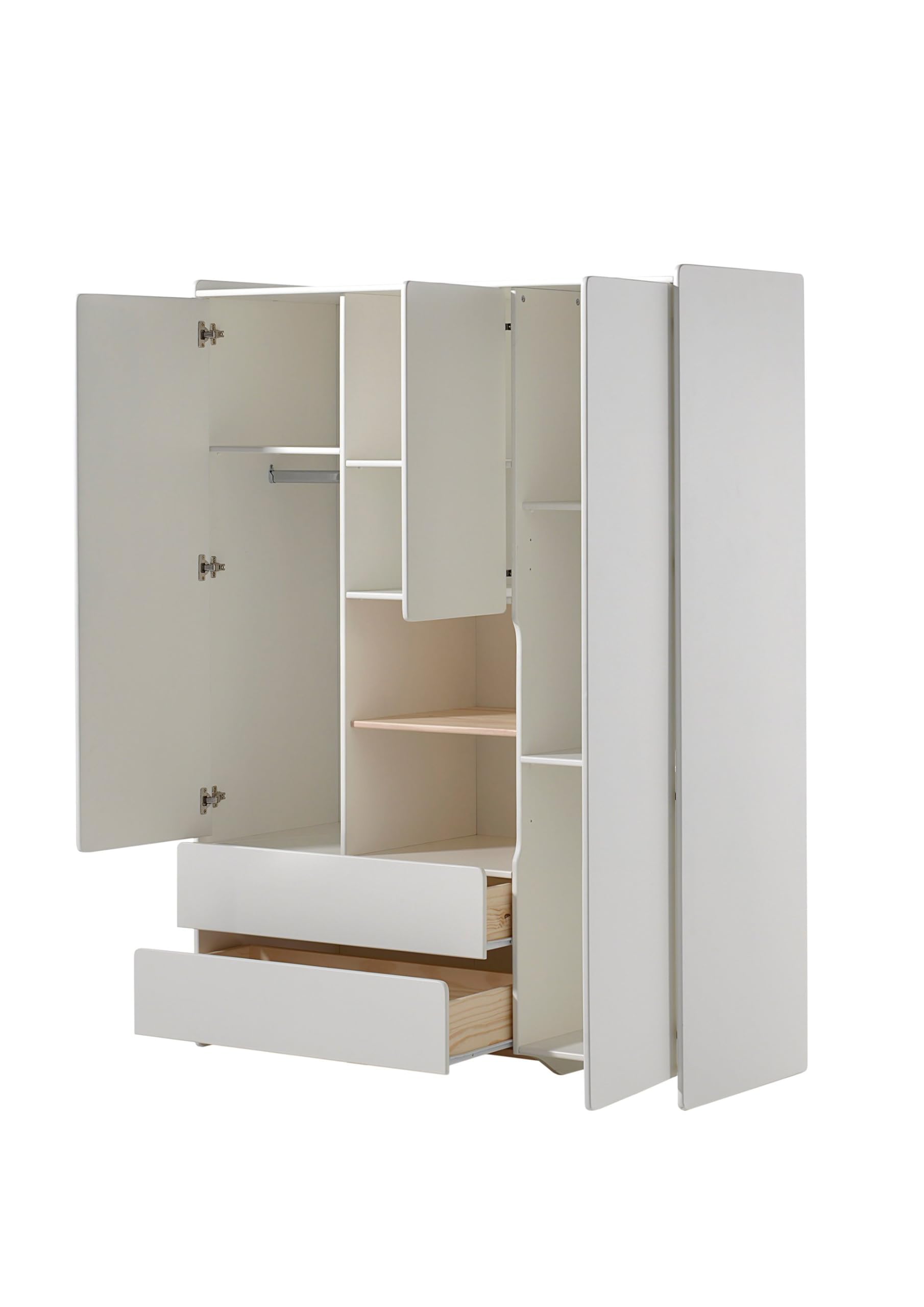 Vipack Kleiderschrank 3-TRG. Kiddy, weiß