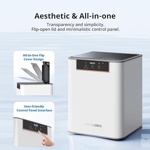 Miniatura 6 de ANYCUBIC Wash & Cure Max, estación de lavado y curado ultra grande de 14.9L, modo de limpieza doble, ahorro de detergente 50%, compatible con