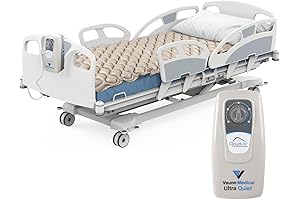 Vaunn Medical Cloud Air Whisper Quiet Alternating Air Pressure Mattress Topper with Pump