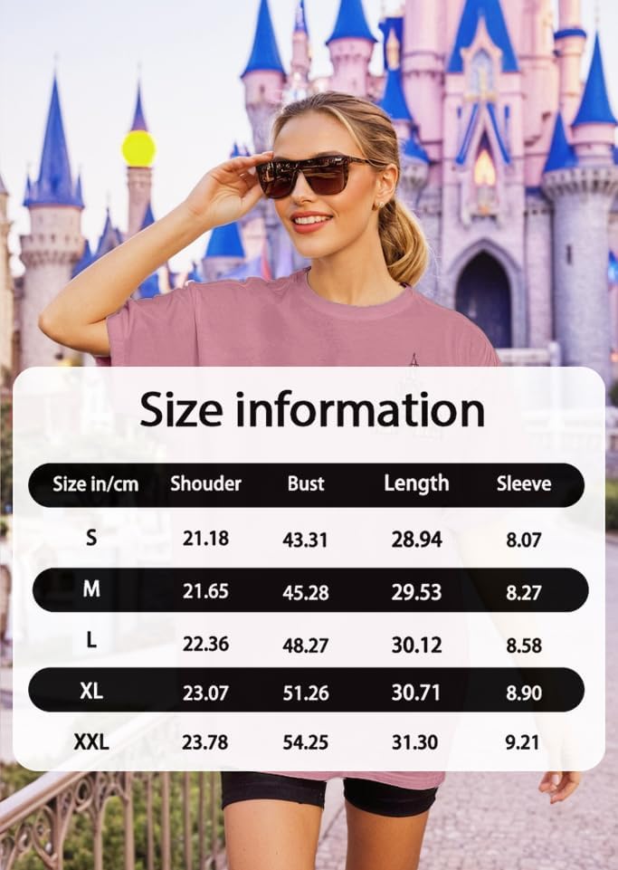 Magic Kingdom Shirts for Women Magical Princess Tshirt Cute Oversized Graphic tees Family Vacation Tops - Image 5
